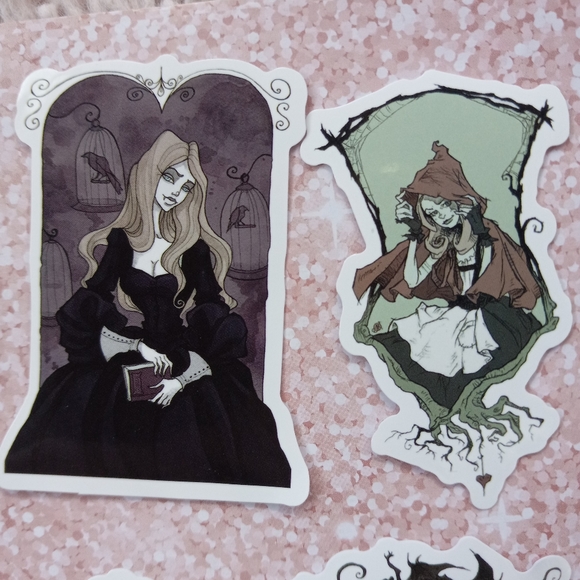 Gorgeous dark Disney art sticker pack of 10! Gothic beautiful pieces! - Picture 4 of 8